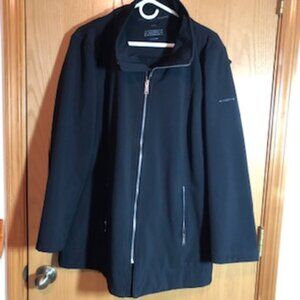 NWOT Andrew Marc Hooded Water Resistant Black Jacket Zip Pockets XXL Unisex